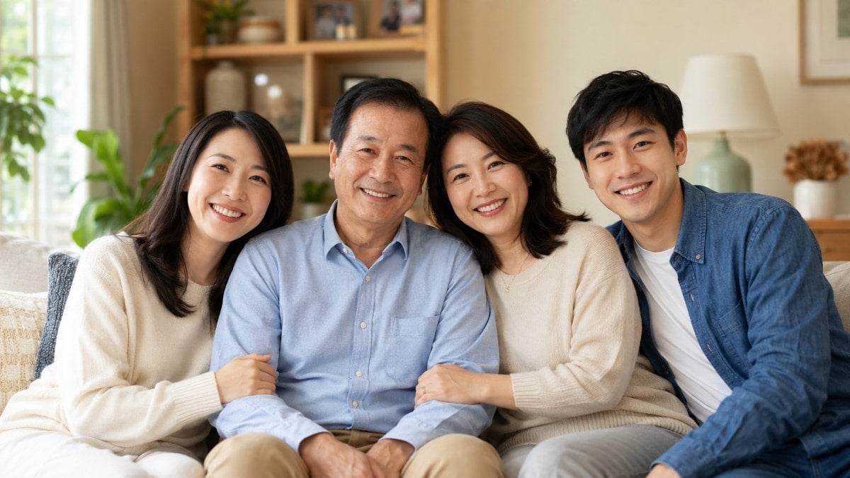 Chụp một tấm ảnh gia đình mới để lưu giữ kỷ niệm Ngày của Cha