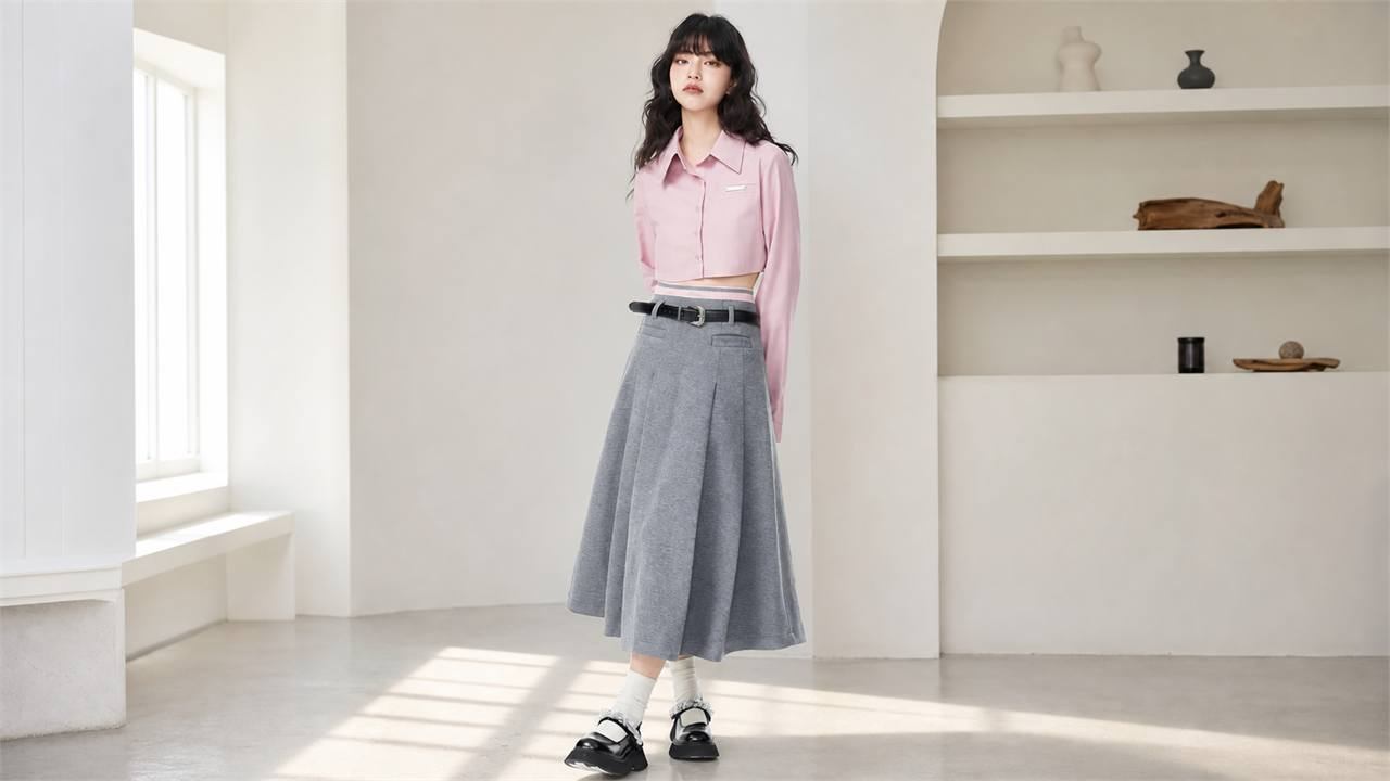 Tránh phối quá nhiều lớp nặng nề khi mặc váy midi