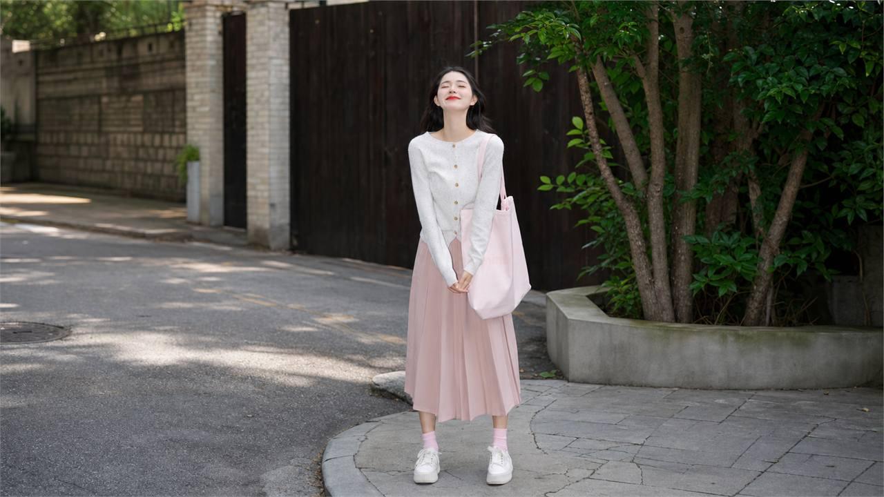 Phần eo và độ rơi của váy midi ảnh hưởng tỷ lệ cơ thể
