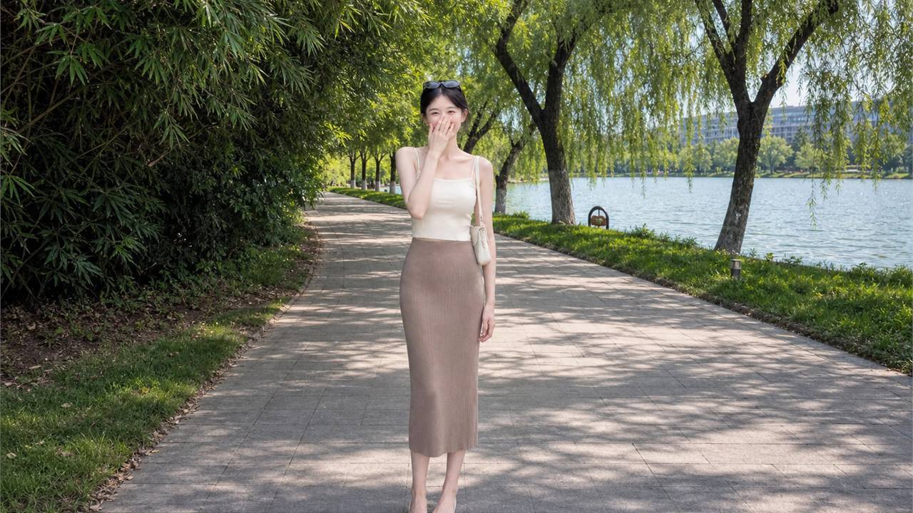 Phối váy bút chì với áo hai dây hoặc trễ vai cho buổi hẹn hò