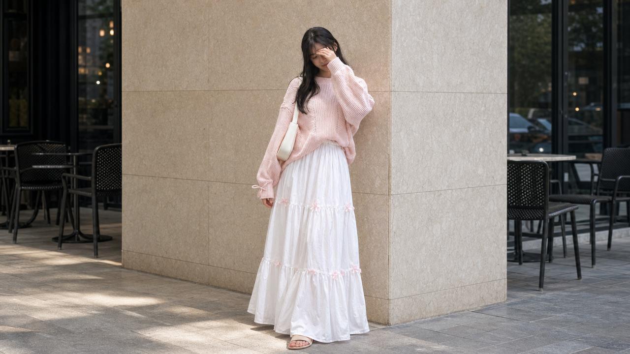 Độ rủ của chất liệu váy maxi quyết định cảm giác thanh hay nặng