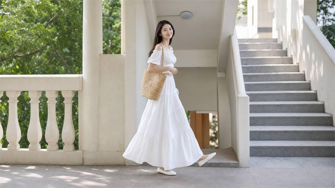 Váy maxi cổ V hoặc wrap dress mềm mại nữ tính