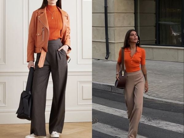 Kết hợp màu cam với màu nâu ấm áp