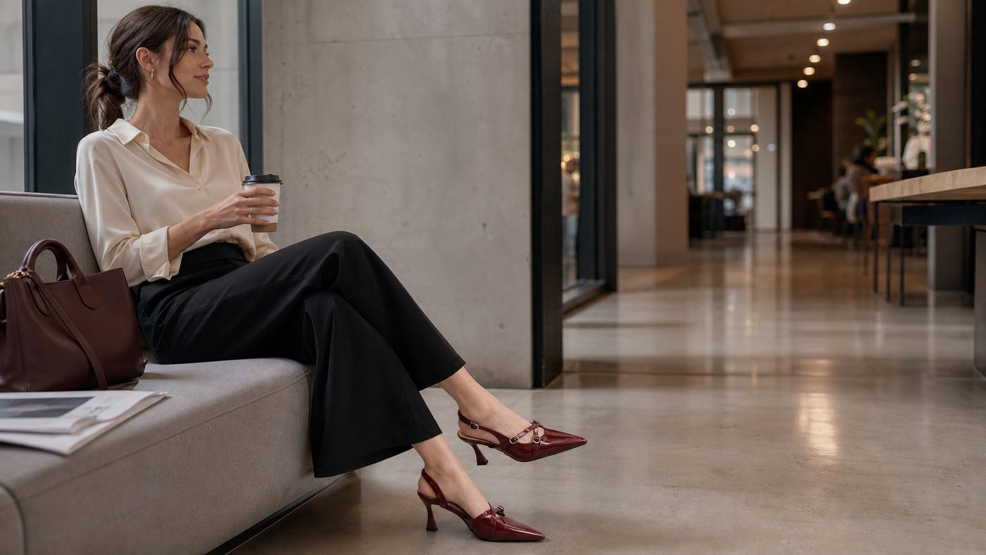 Giày slingback dễ đi từ công sở đến những dịp cần vẻ ngoài thanh hơn thường ngày