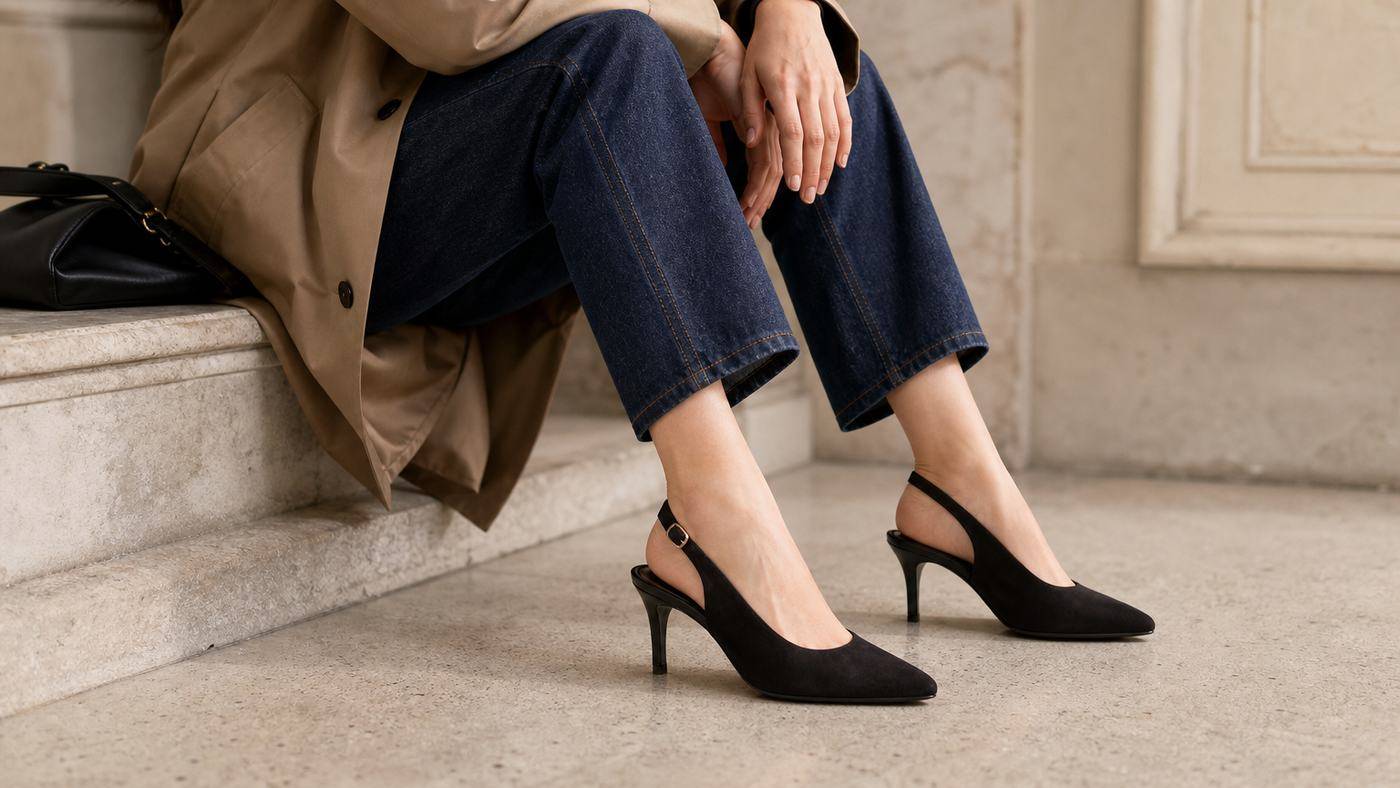 Phần mũi giày quyết định tinh thần tổng thể của một đôi slingback