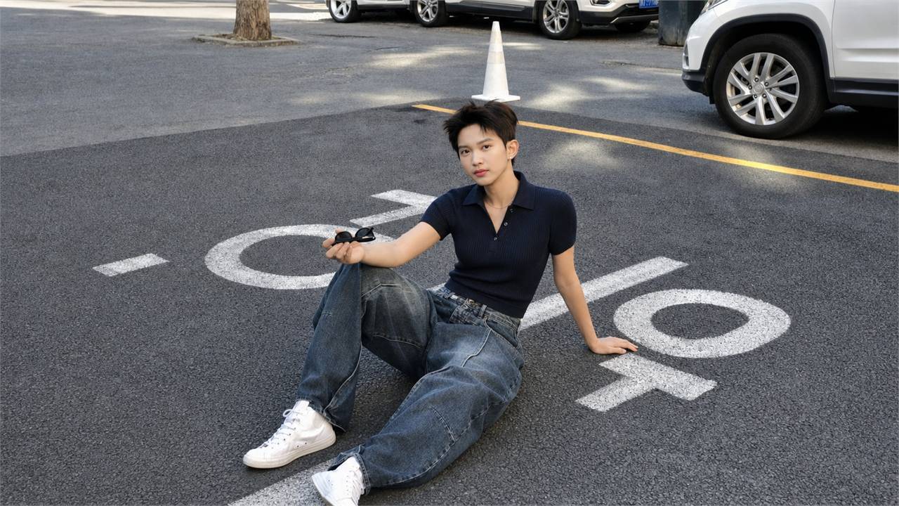 Phối quần jeans ống rộng nam với áo polo để nhìn gọn và trưởng thành hơn