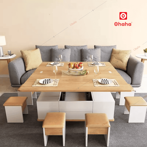 Bàn đa năng xếp gọn Ohaha - BDN002 tiết kiệm không gian