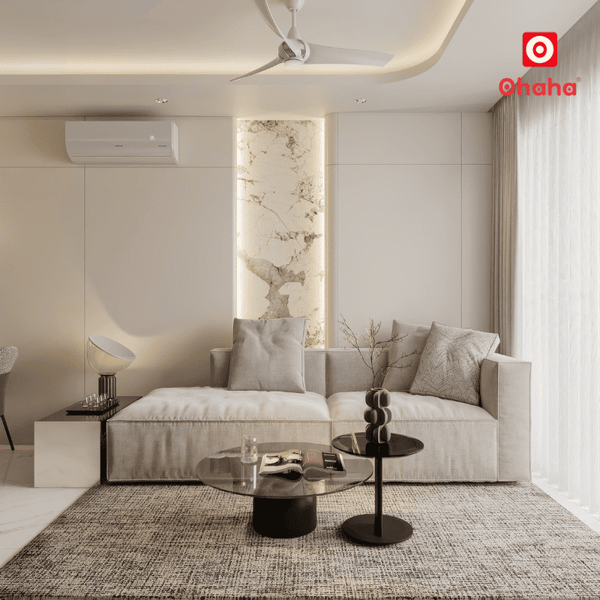 Thiết kế phòng khách đơn giản tận dụng ánh sáng tự nhiên