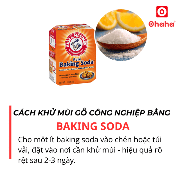 Cách khử mùi gỗ công nghiệp nhanh bằng baking soda
