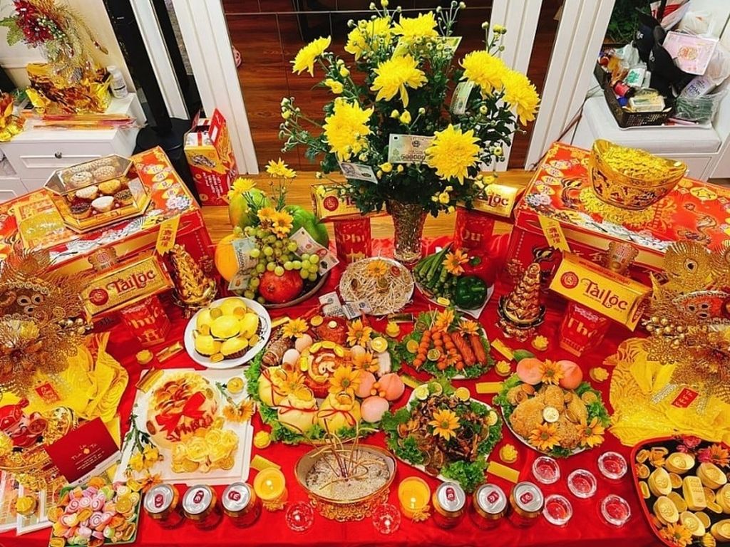 mâm cúng vía thần tài