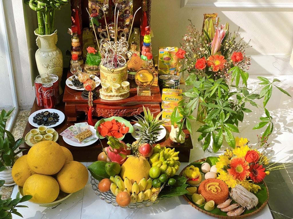 mâm cúng vía thần tài