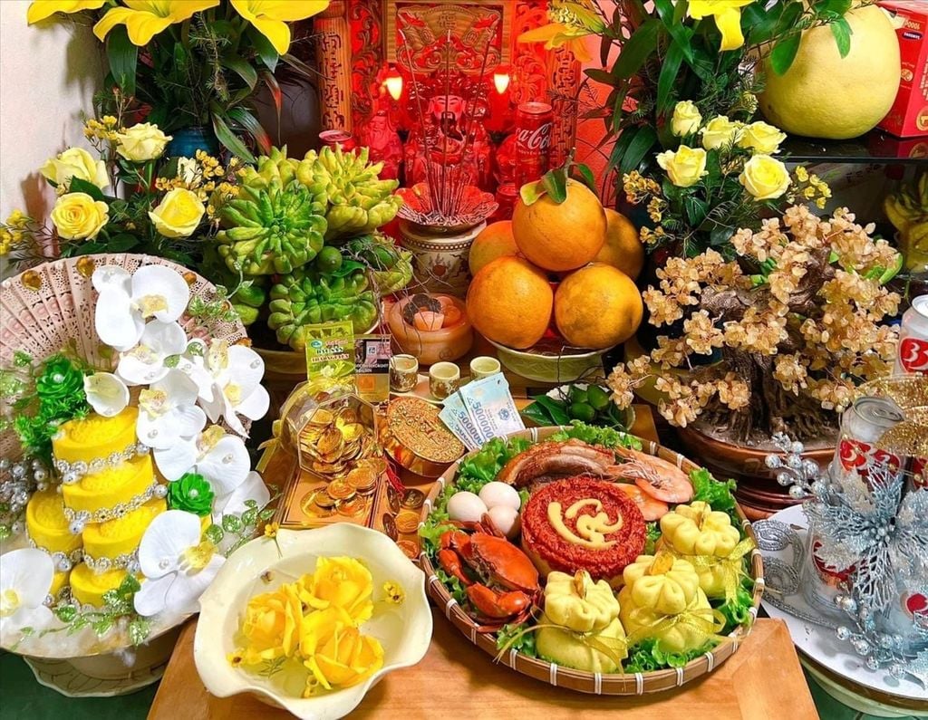 mâm cúng vía thần tài