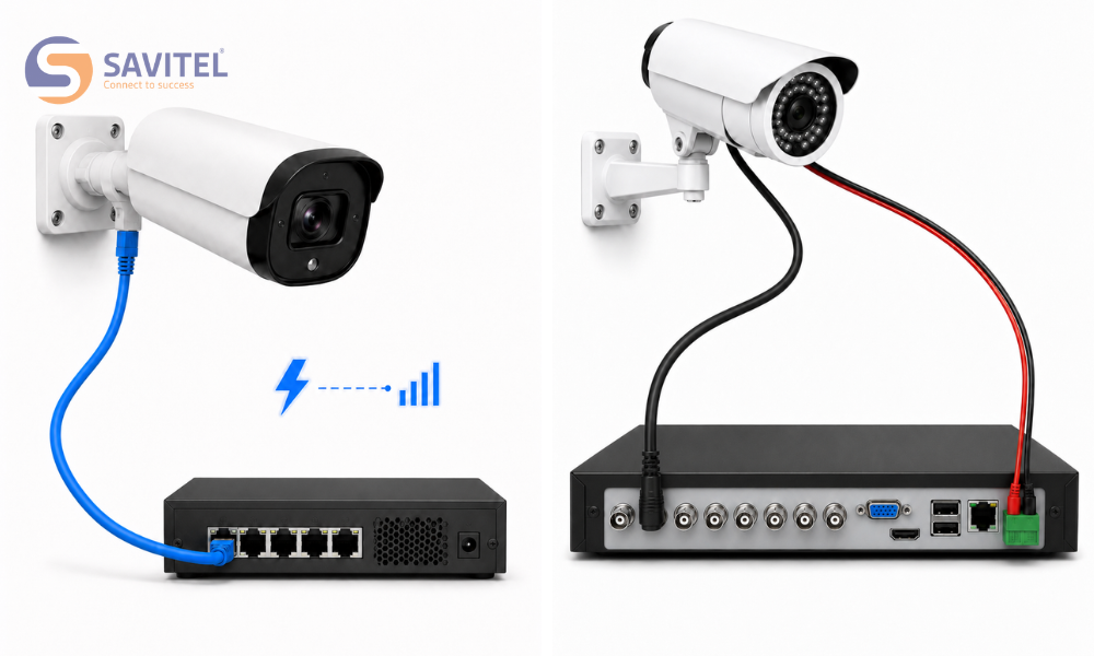Hệ thống và phương thức kết nối của 2 loại camera