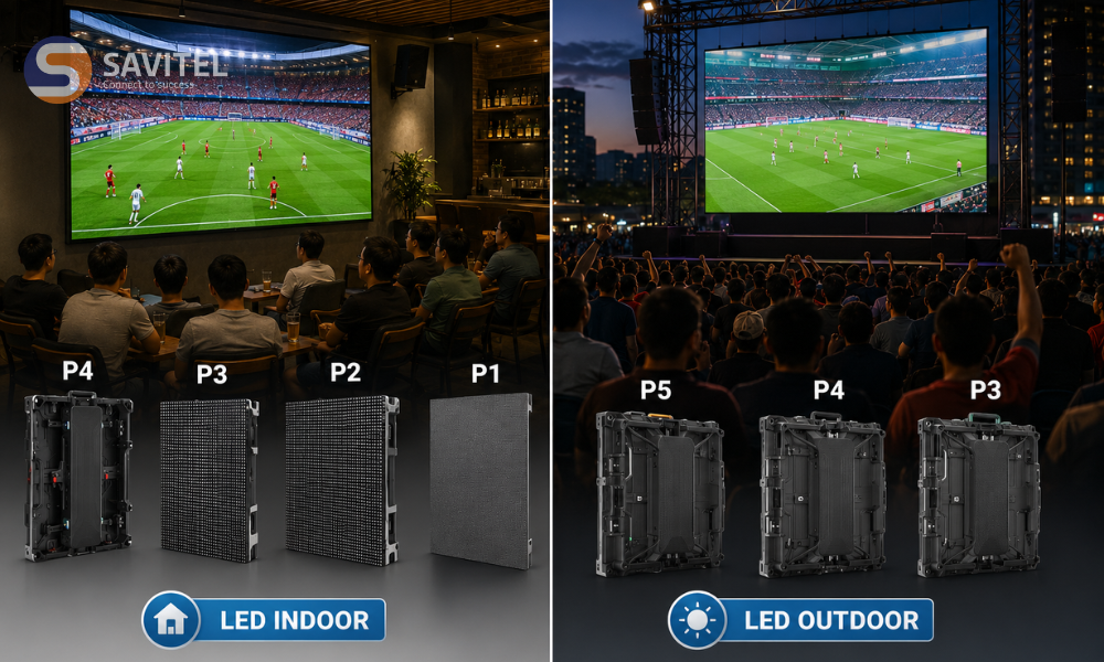 Các loại màn hình LED xem bóng đá