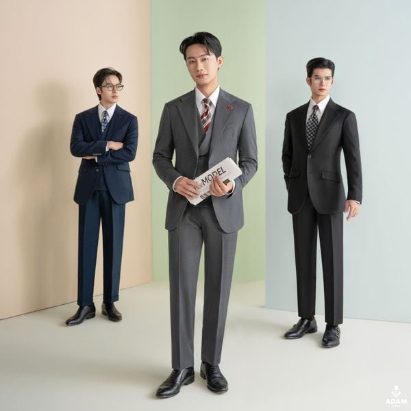 hoạ tiết giữa sơ mi và vest