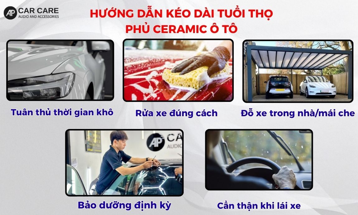 Hướng dẫn cách kéo dài tuổi thọ phủ ceramic ô tô