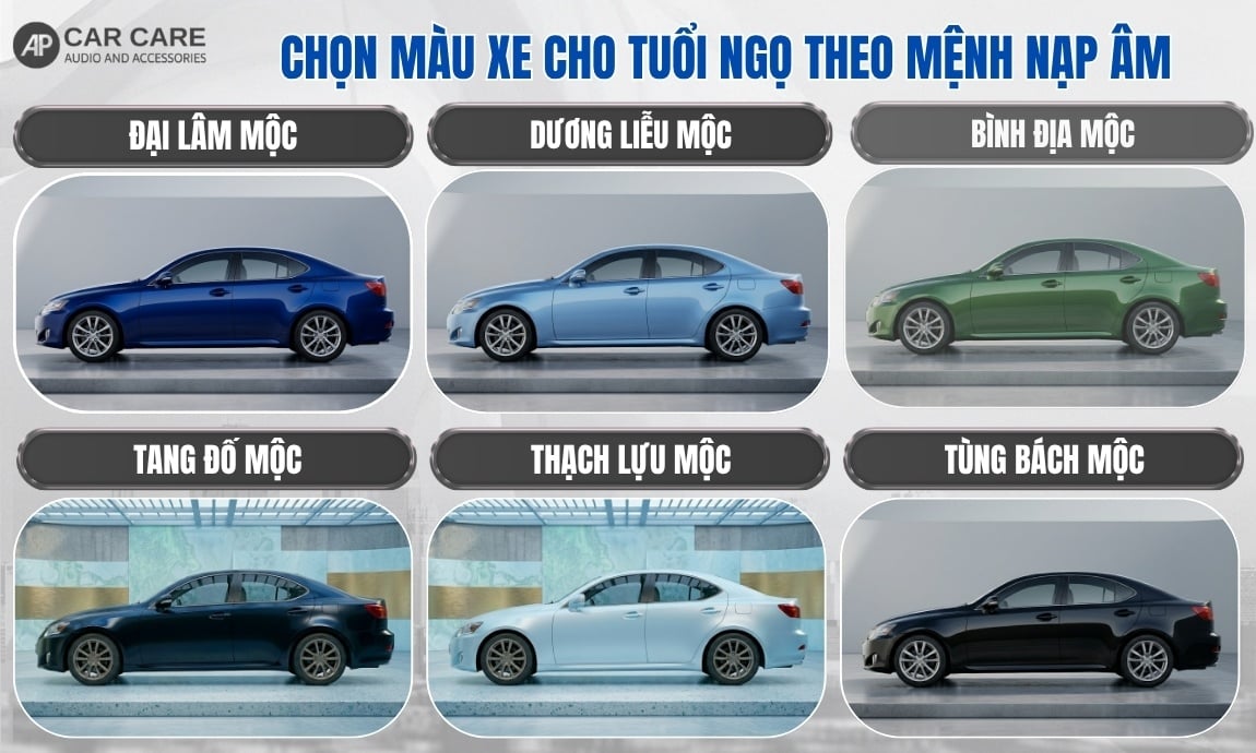 Mệnh Mộc hợp xe màu gì dựa theo từng nạp âm