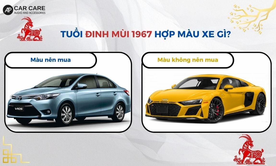 Tuổi Đinh Mùi 1967 hợp màu xe gì?