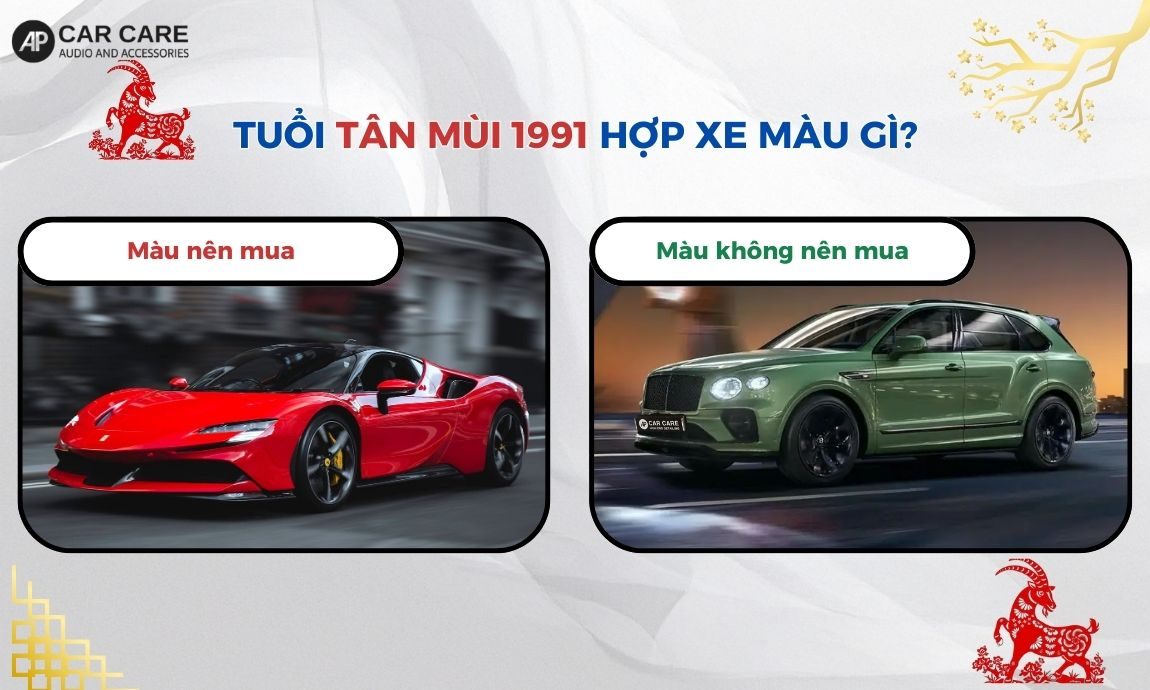 Tuổi Tân Mùi 1991 hợp xe màu gì?