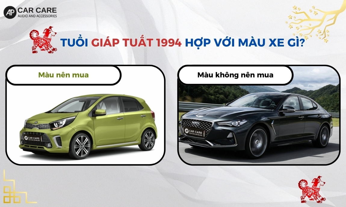 Tuổi Giáp Tuất 1994 hợp với màu xe gì?