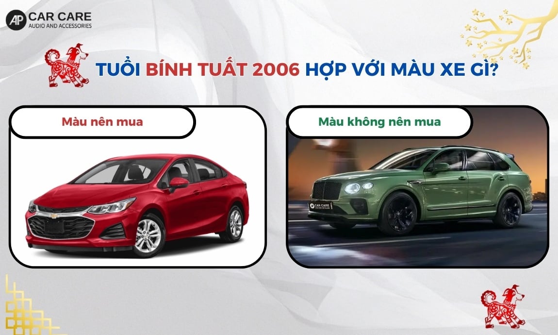 Tuổi Bính Tuất 2006 hợp với màu xe gì?