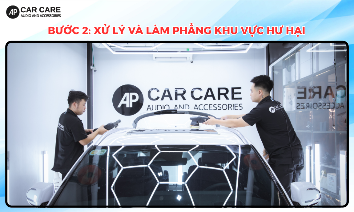 xử lý và làm phẳng khu vực hư hại