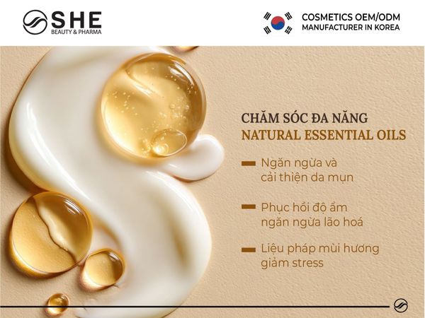 natural essential oils trong mỹ phẩm