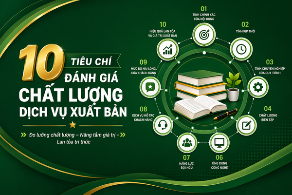 10 tiêu chí đánh giá chất lượng dịch vụ xuất bản