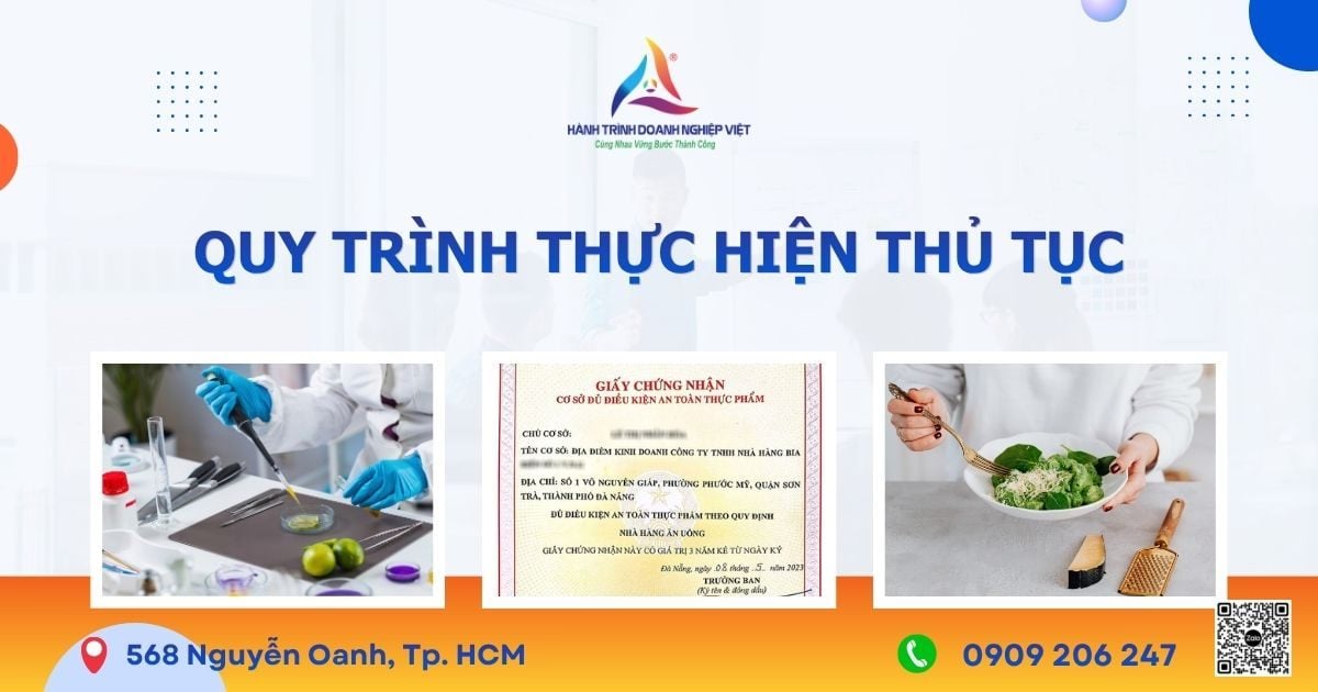 Quy trình thực hiện thủ tục cấp giấy VSATTP chi tiết mới nhất