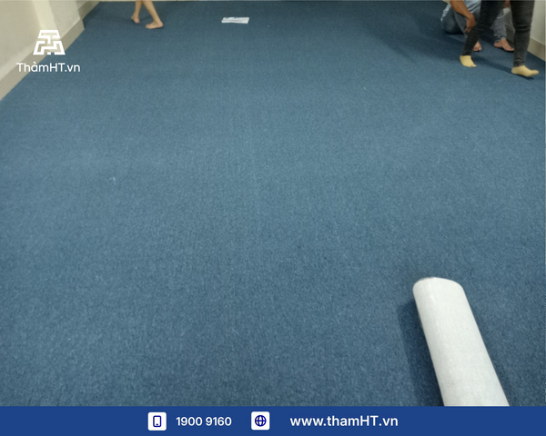 Thảm trải sàn văn phòng 150m2 - Thảm ALPS 1105 Xanh dương - Cải thiện năng suất làm việc
