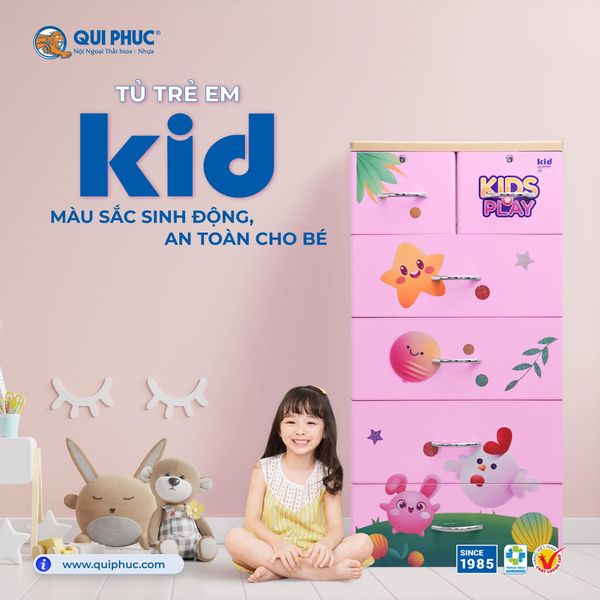Tủ nhựa Kid Qui Phúc