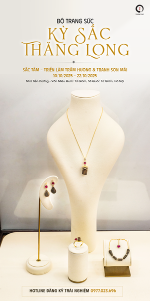 Vòng Kỳ Nam KỲ SẮC THĂNG LONG phối Ruby Lục Yên và Vàng 18K