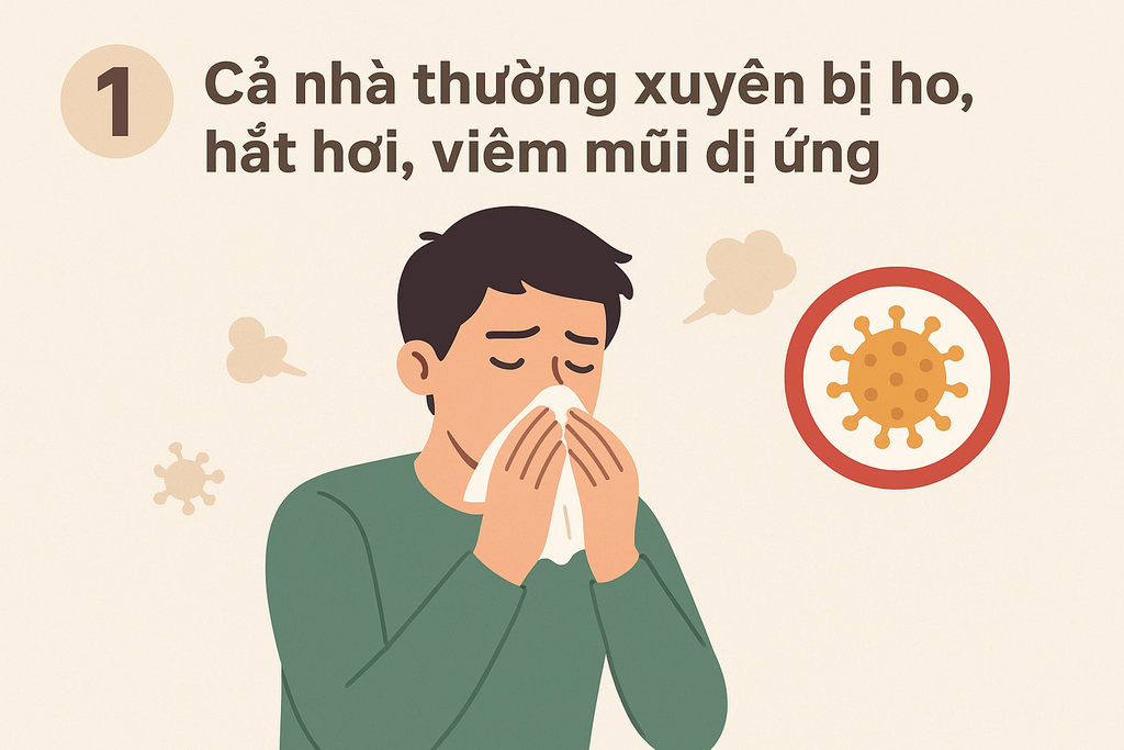 Dấu hiệu nhà bị ô nhiễm không khí 1