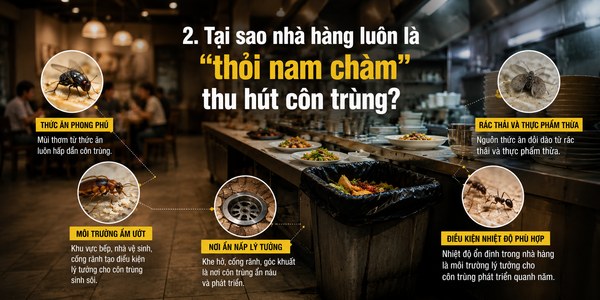 kiểm soát côn trùng nhà hàng