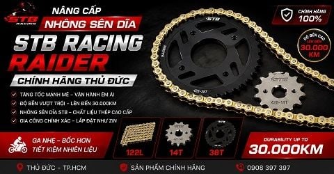 Nâng Cấp Nhông Sên Dĩa STB Racing Raider Chính Hãng Thủ Đức