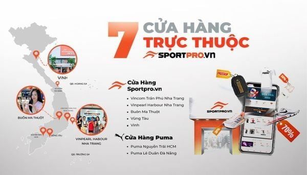 Hệ thống cửa hàng Sportpro.vn