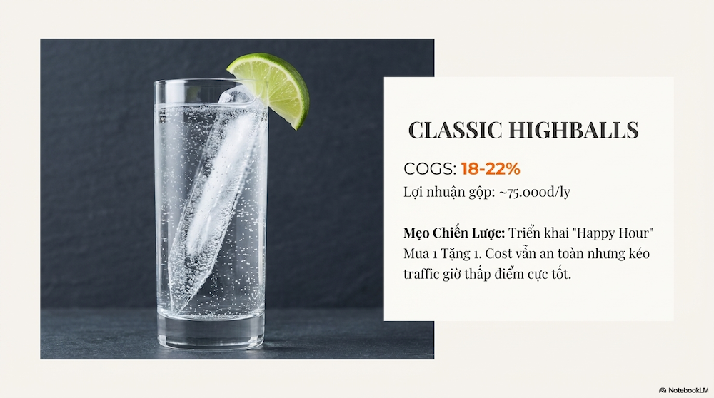 Nhóm Đồ Uống Có Lợi Nhuận Cao Nhất Tại Quầy Bar & Cách "Build" Menu