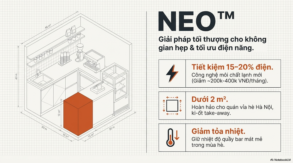 NEO™ — Thiết Kế Nhỏ Gọn, Tiết Kiệm Điện Năng Cho Không Gian Hạn Chế