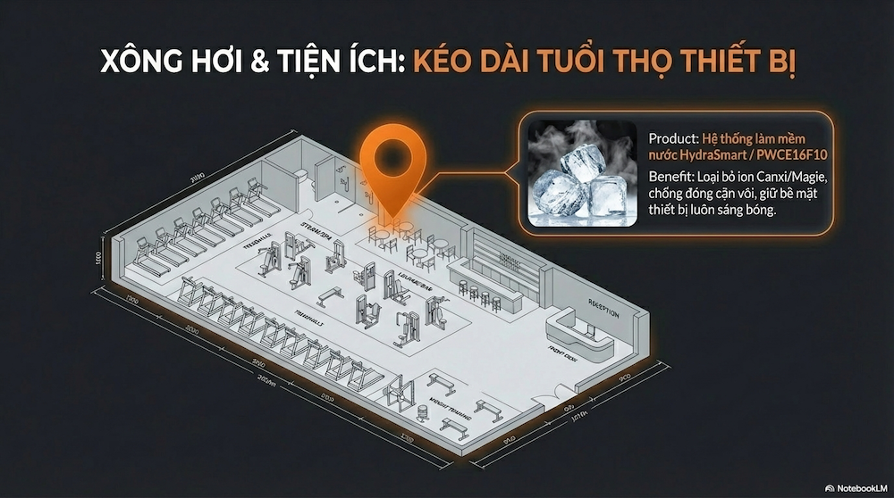 Phòng Xông Hơi, Spa và Máy Làm Đá