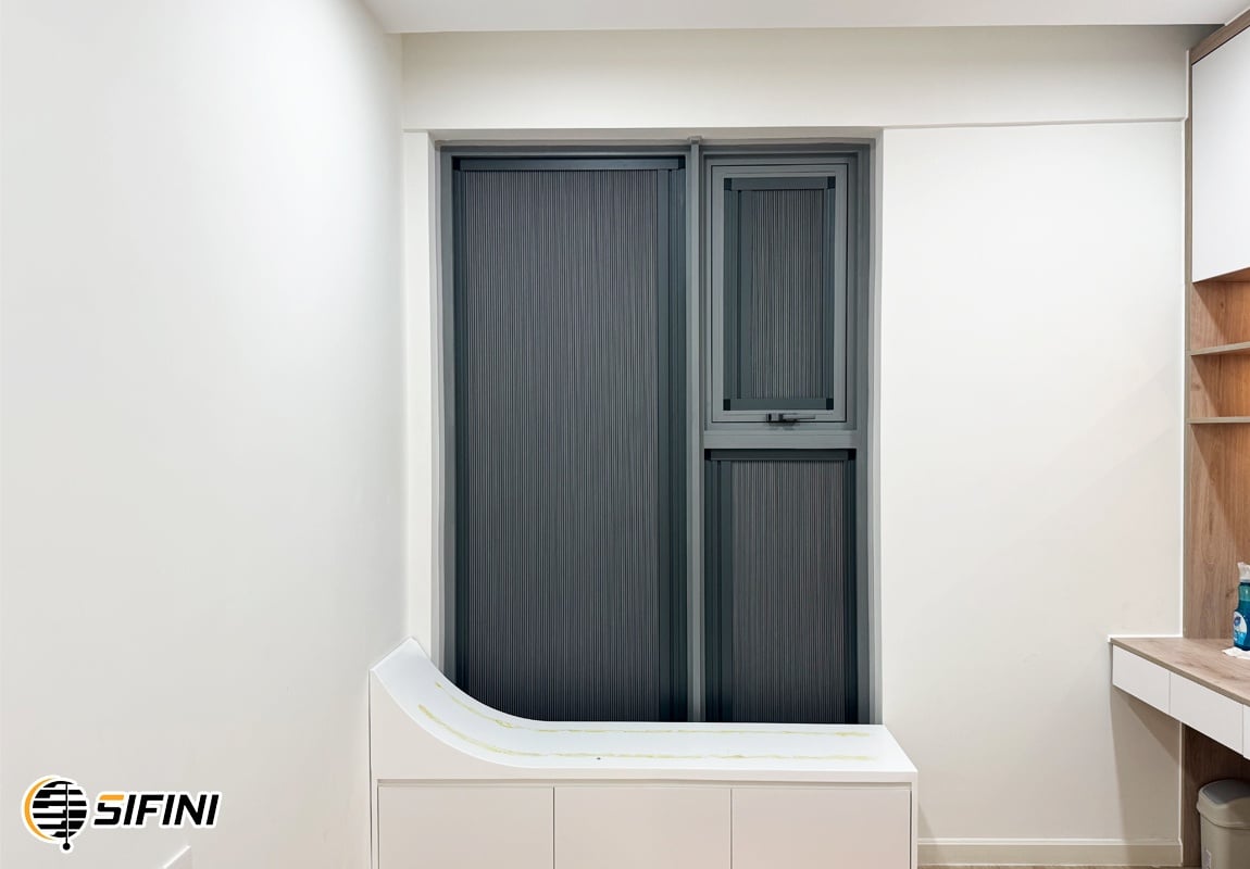 Rèm tổ ong gắn kính