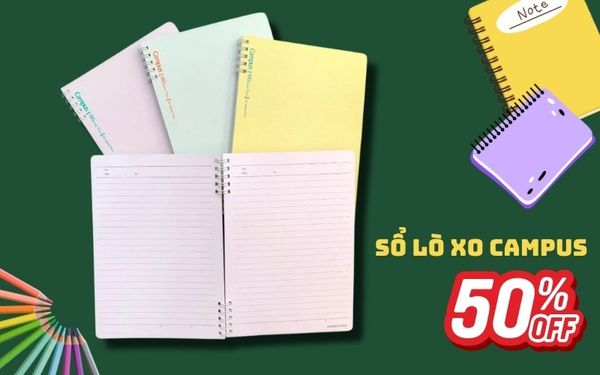 Sổ Lò Xo Campus Vĩnh Thịnh Giảm 50% - nhanvan.vn