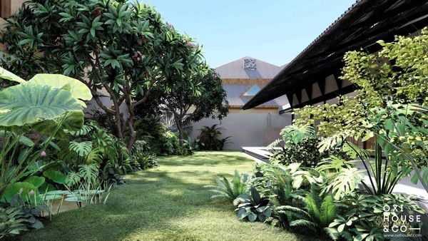 THIẾT KẾ SÂN VƯỜN BIỆT THỰ NHIỆT ĐỚI HIỆN ĐẠI