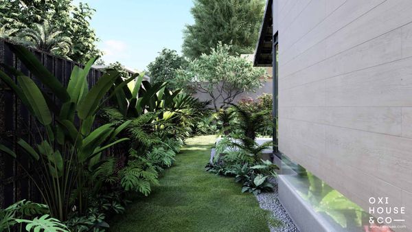 THIẾT KẾ SÂN VƯỜN BIỆT THỰ NHIỆT ĐỚI HIỆN ĐẠI