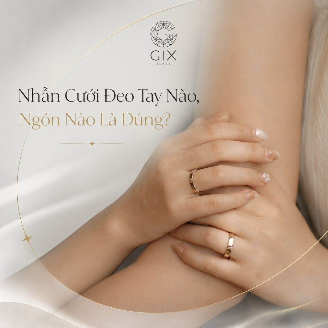 Nhẫn cưới thường được đeo ở ngón áp út, tượng trưng cho tình yêu và sự gắn kết