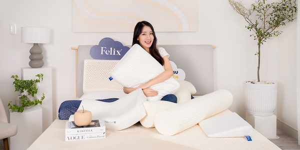 Gối cao su trị đau cổ