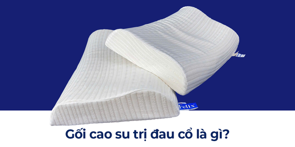 Gối cao su trị đau cổ