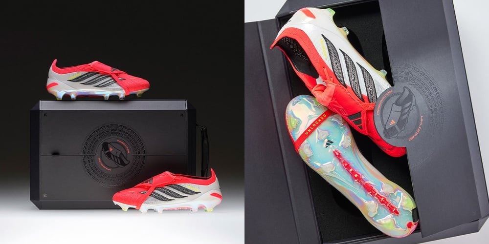 adidas mở màn 2026 với Predator 26 “Unlocked” - phối đỏ/trắng tôn vinh di sản Predator
