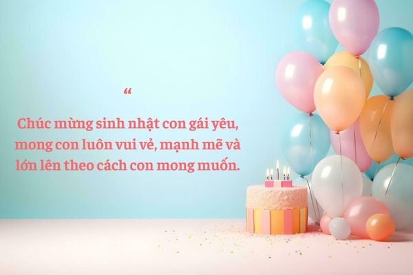 chúc mừng sinh nhật con gái