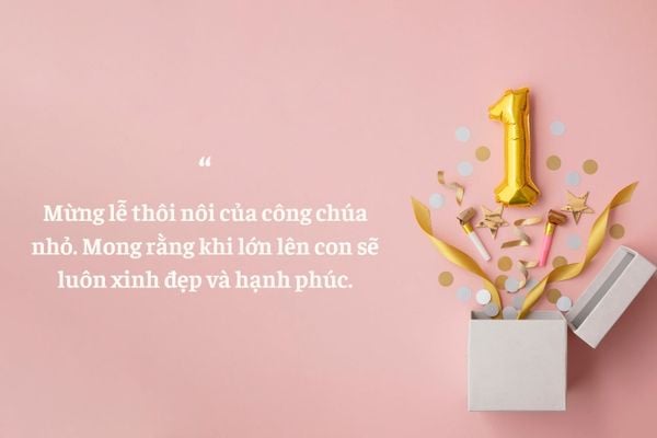 caption chúc mừng sinh nhật con gái 1 tuổi ý nghĩa