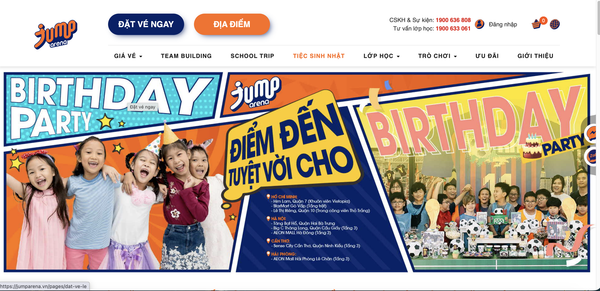 combo sinh nhật trọn gói khu vui chơi